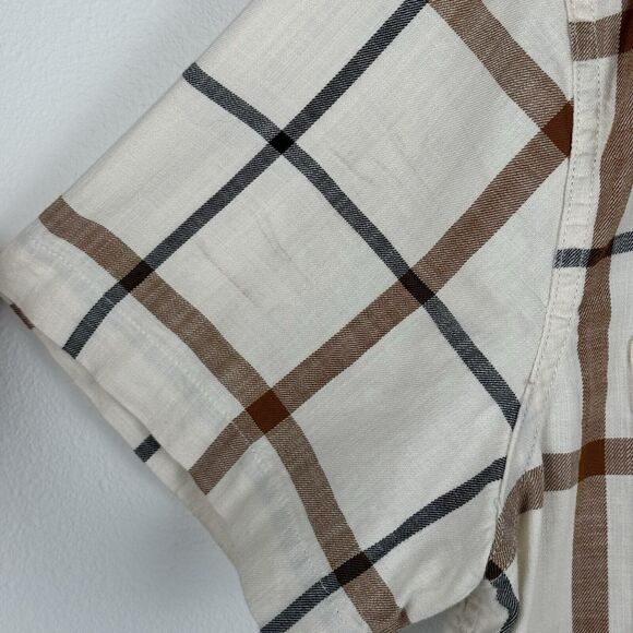 Carhartt Rugged Flex Short Sleeve Button Up Shirt Size Large Relaxed White Plaid - Picture 8 of 8